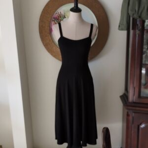 Reformation Black Sleeveless Midi Dress - Classic A-Line